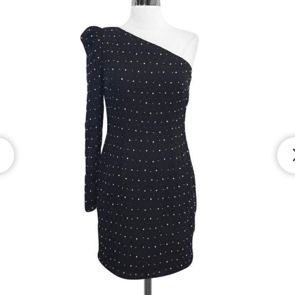 Robert Rodriguez NEW Size 2 Black Studded Mini Cocktail Dress - Picture 2 of 4